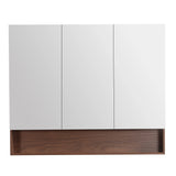 Timber Look Ridgewood Walnut Mocha Oak 1200mm Mirror Shaving Cabinet
