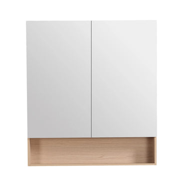 Timber Look Ridgewood Plywood Sandy Oak 900mm Mirror Shaving Cabinet