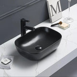 Ellips Matte Black 460x320mm Rectangular Above Counter Basin