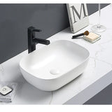 Ellips Matte White 460x320mm Rectangular Above Counter Basin