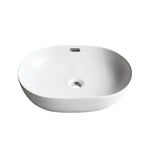 Ellips Oval 490x365mm Above Counter Matte White Overflow Basin