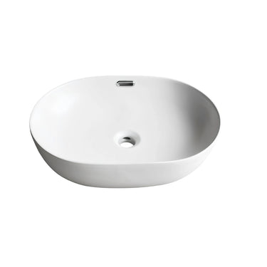 Ellips Oval 490x365mm Above Counter Matte White Overflow Basin