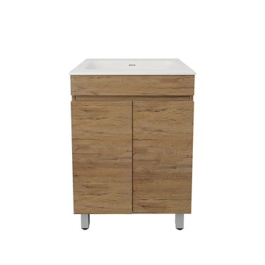 Timber Look Prime Oak Camden 600mm Freestanding Vanity