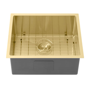 Kliff Brushed Gold Laundry Kitchen Sink Top/Under Mount 440x440