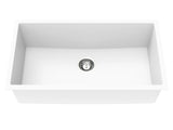 Matte White Granite Single Bowl Kitchen Sink 813x457mm