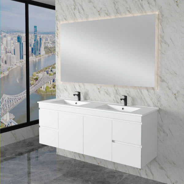 Noah 1500mm Wall Hung Bathroom Vanity | Double Bowl