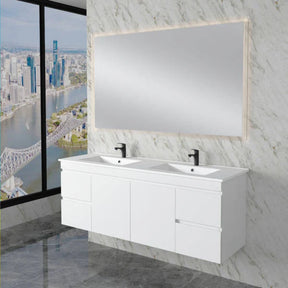Noah 1800mm Wall Hung|Floating Double Bowl Bathroom Vanity - RJ Bathroom