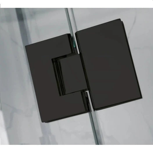 Frameless Matte Black Wall to Wall Pivot Door Shower Screen