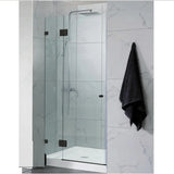 Frameless Matte Black Wall to Wall Pivot Door Shower Screen