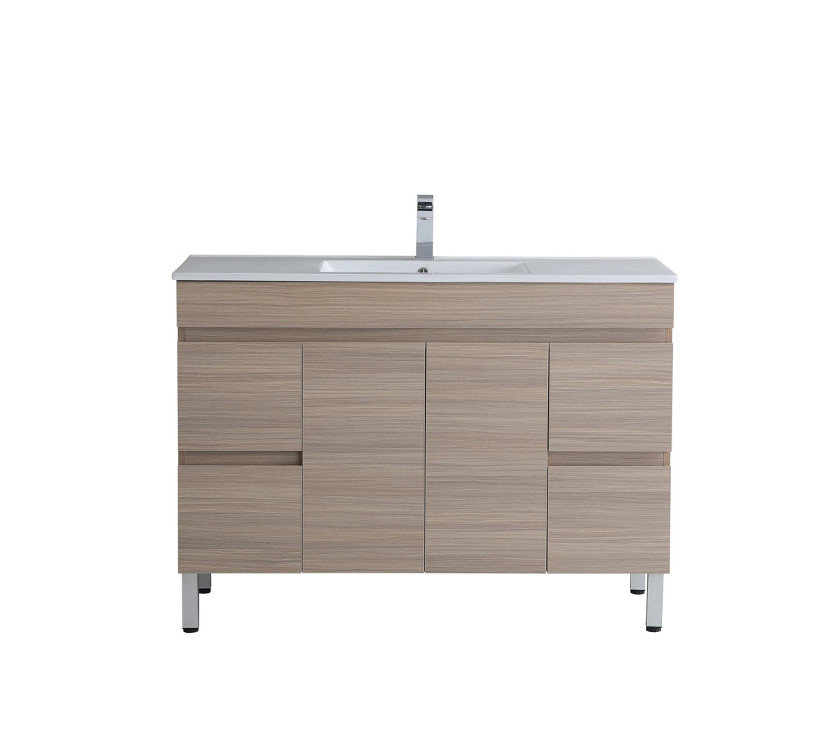 Timber Wood Grain Stella Oak 1200mm PVC Waterproof Freestanding Vanity