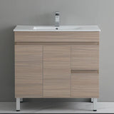 Timber Wood Grain Stella Oak 900mm PVC Waterproof Freestanding Vanity