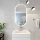 Olivia Oval Frameless Anti-Fog Backlit Bathroom LED Mirror 450x900mm