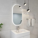 Olivia Oval Frameless Anti-Fog Backlit Bathroom LED Mirror 450x900mm