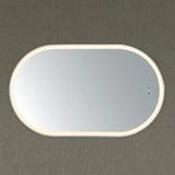 Gun Metal LED Mirror Olivia Oval Pill Framed Anti-Fog Bathroom 450x900 | 600x1000mm