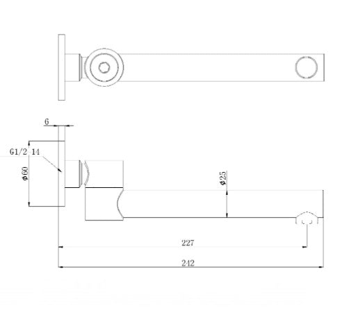 Otus Swivel Bath Spout Chrome - PHD1005SW