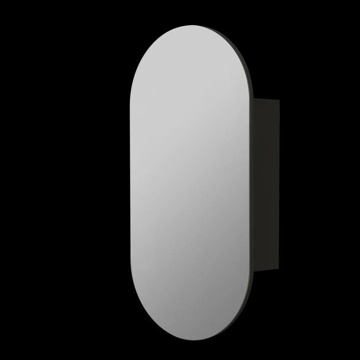 Ovia Pill/Oval Shaped Shaving Cabinet Matte White 900x450mm