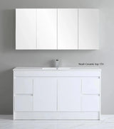 Milano PVC Waterproof 1500mm Vanity Carrara Stone Top