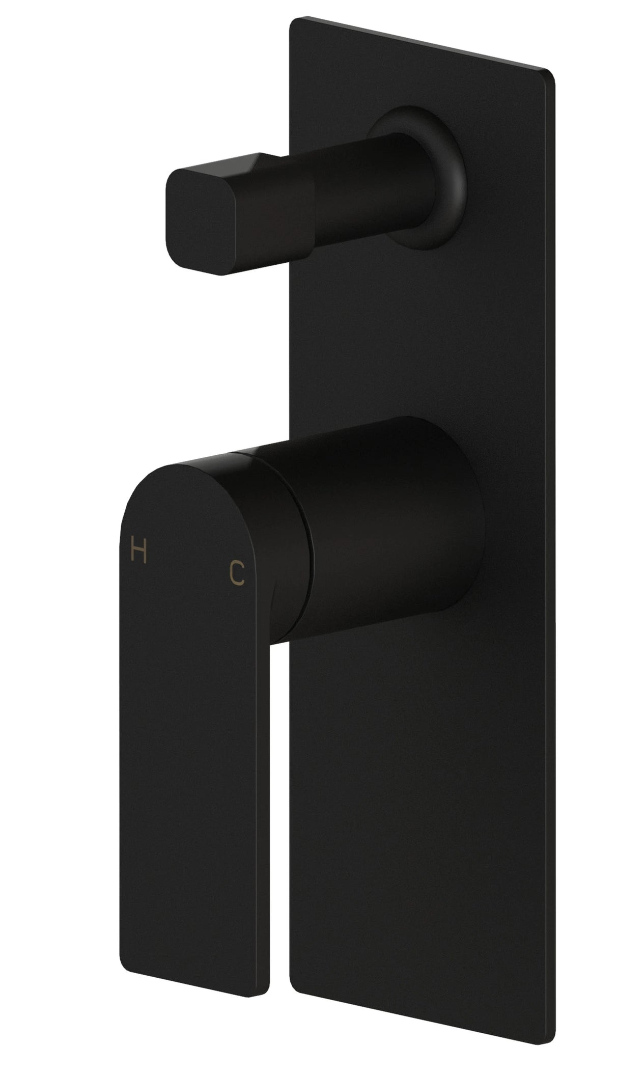 Ruki Wall Mixer with Diverter Matt Black
