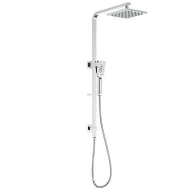 Chrome Twin Shower Rail Set Eden Square BS 200mm Head