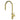 Otus Brushed Gold Slimline Gooseneck Pull-Out Sink Mixer - Stainless Steel