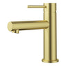 Otus Brushed Gold Slimline Basin Mixer Straight Spout - Stainless Steel