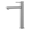 Otus Stainless Steel Slimline Tall Basin Mixer Straight Spout