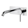 Otus Chrome Slimline Wall Basin Mixer Set 220mm Spout - Stainless Steel