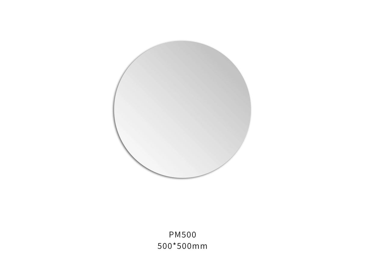 Round Frameless Pencil Edge Mirror 500x500mm