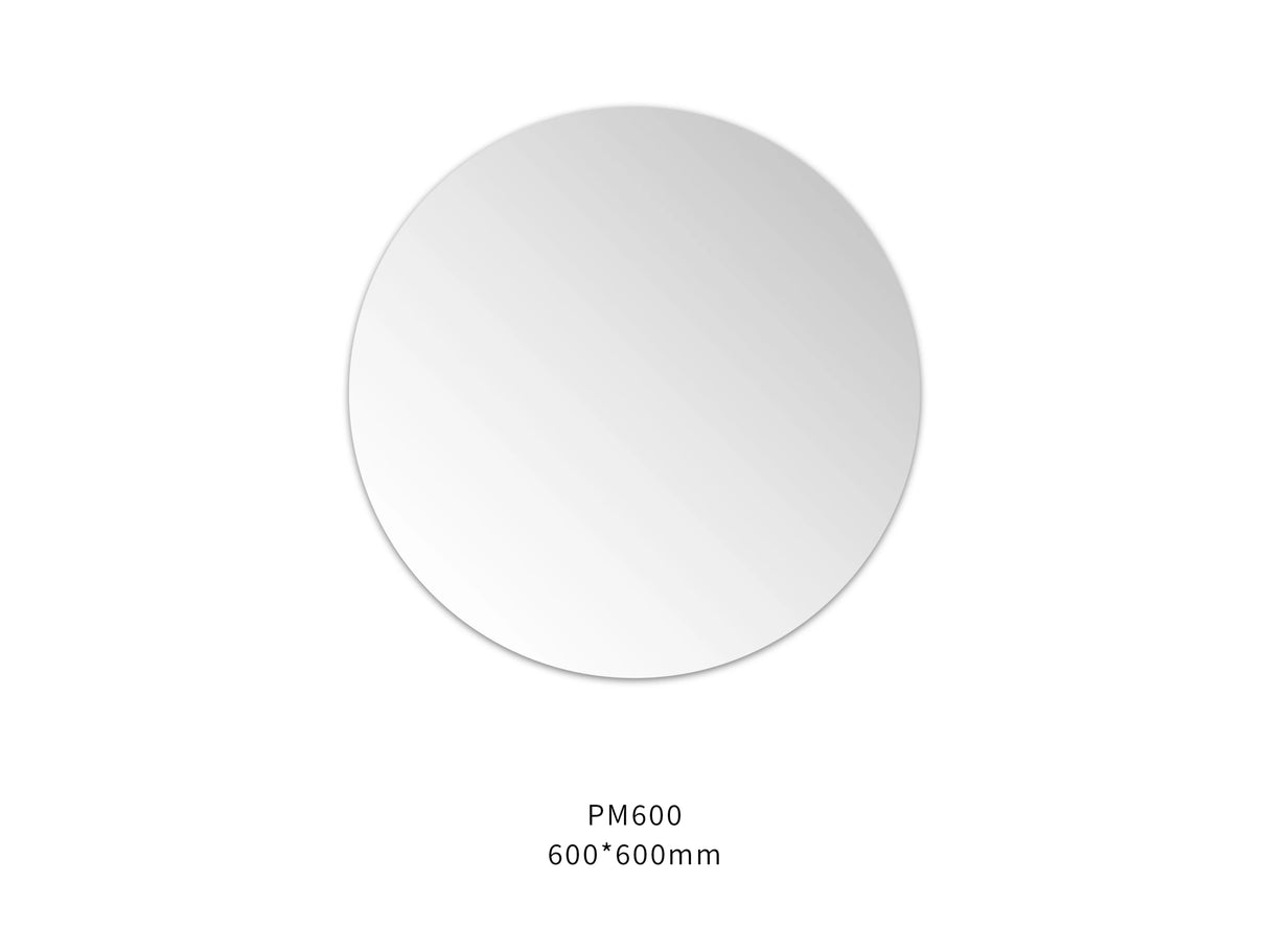Round Frameless Pencil Edge Mirror 600x600mm