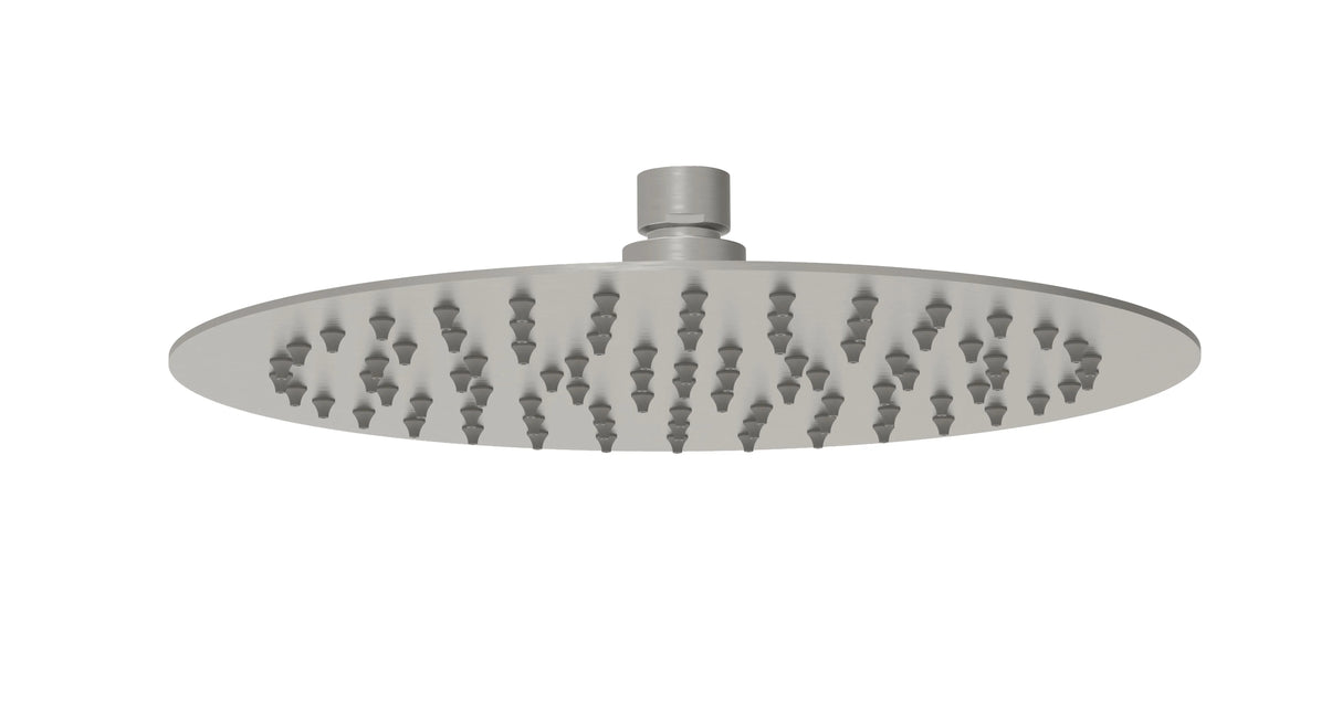 Dove Round Stainless Steel Rain Shower Head 250mm Brushed Nickel