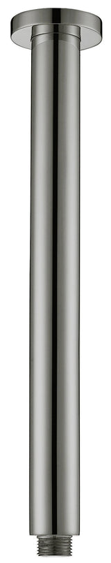 Round Vertical Shower Arm 300mm Brushed Nickel