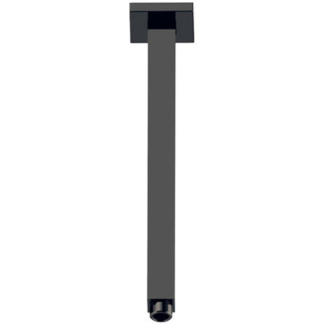 Square Vertical Shower Arm 310mm Matt Black