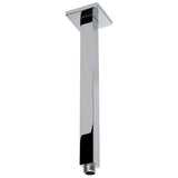 Square Vertical Shower Arm 310mm Chrome