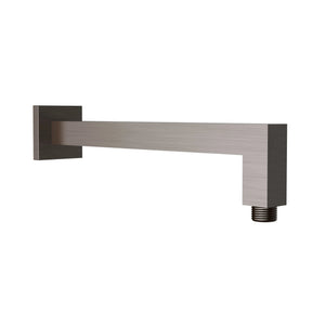 Square Horizontal Shower Arm 400mm Brushed Nickel