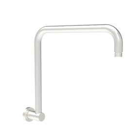 Round Rectangle Curved Shower Arm 400mm Brushed Nickel