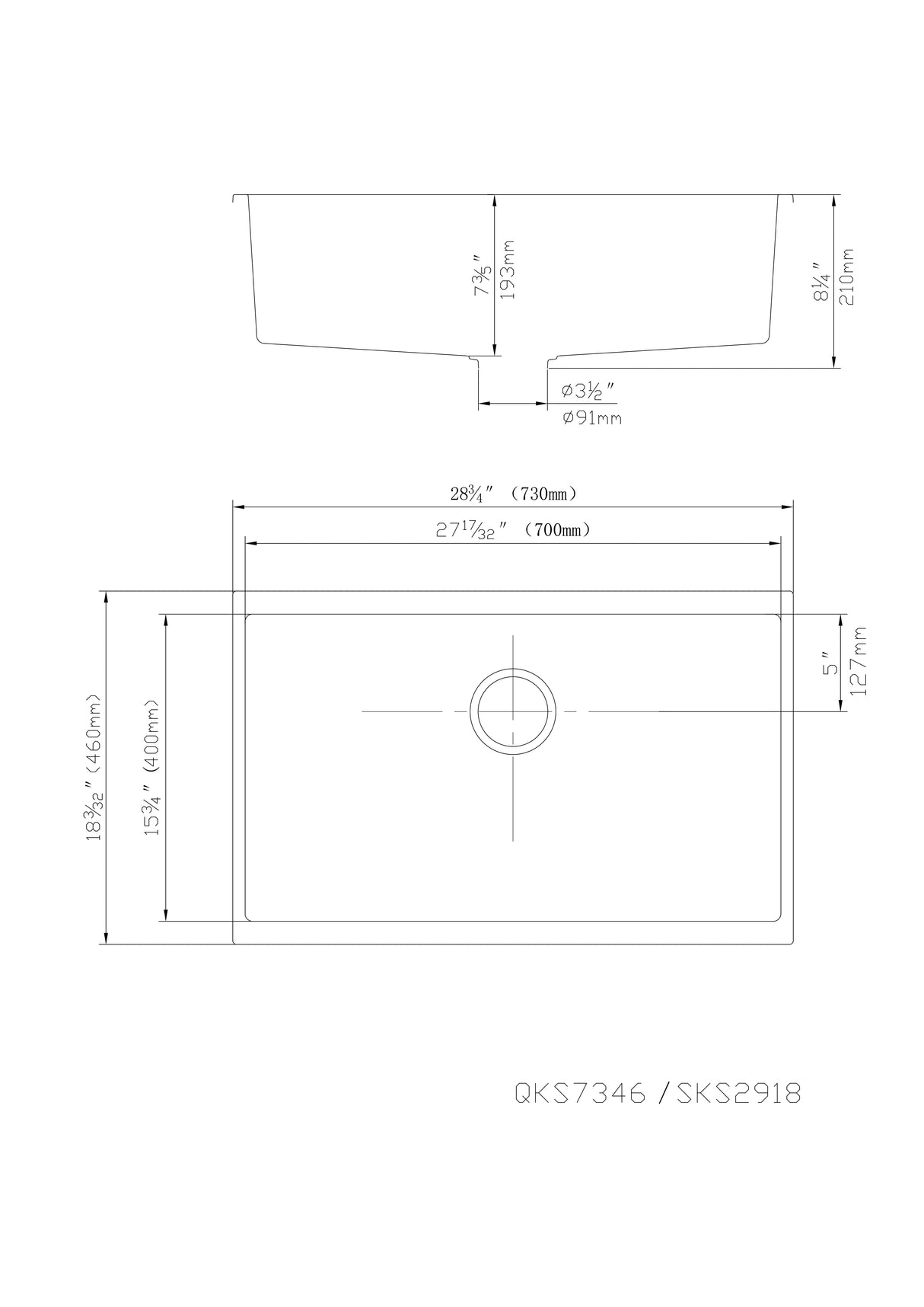 Matte White Granite Single Bowl Kitchen Sink 730x460mm