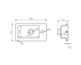 Timber Fluted Natural Oak Ensuite Narrow Rhea Wall Hung Vanity 400mm