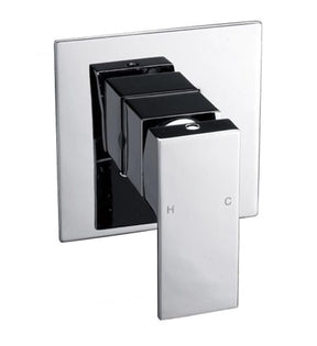 Rosa Square Wall Mixer Shower Bath Mixer Chrome - PSS3001SB - RJ Bathroom