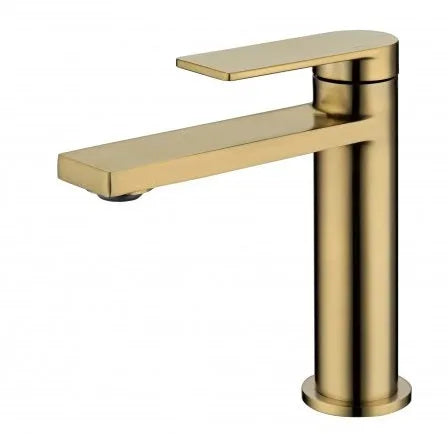 Ruki Brushed Gold Basin Mixer for Vanity