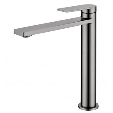 Ruki High Rise Basin Mixer Brushed Gun Metal - RJ Bathroom