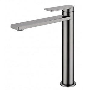 Ruki High Rise Basin Mixer Brushed Gun Metal - RJ Bathroom