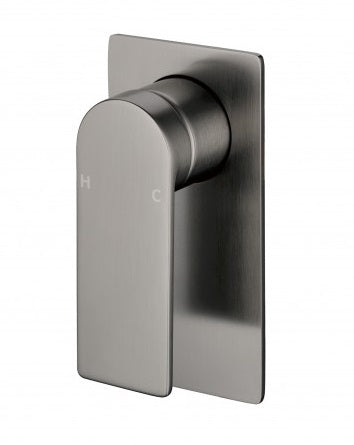 Ruki Wall Mixer Shower Bath Mixer Brushed Gun Metal - PBS3001-GM