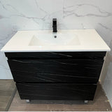 Midnight Marble Black All Drawer Stainless Steel Two Drawers Vanity 750/900/1200mm