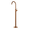 Otus Brushed Copper Slimline Freestanding Bath Mixer - Stainless Steel