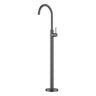 Otus Gun Metal Slimline Freestanding Bath Mixer - Stainless Steel