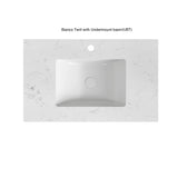 Fluted Wall Hung Vanity Rome Curved 900mm Two Drawers Waterproof Matte White Stone top Brushed Gold Handles