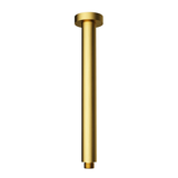 Round Vertical Shower Arm 300mm Brushed Gold