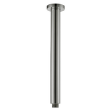 Round Vertical Shower Arm 300mm Brushed Nickel
