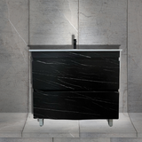 Midnight Marble Black All Drawer Stainless Steel Two Drawers Vanity 750/900/1200mm