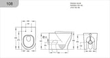 Zeus Geberit Rimless Tornado In Wall Cistern Ceramic Easy Height Toilet Suite